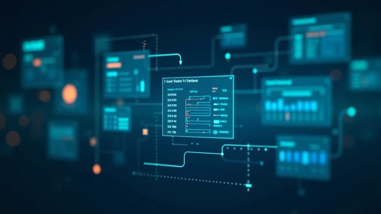 Abstract illustration of an operations dashboard showing a new distributor moving through onboarding stages toward an active status tile