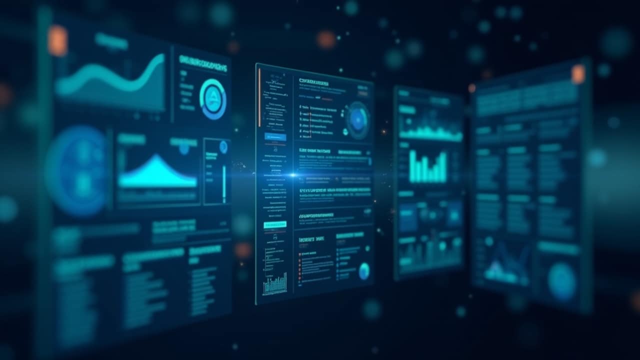 Abstract illustration of a back office operations dashboard with commission payout flows and stacked pricing tiers