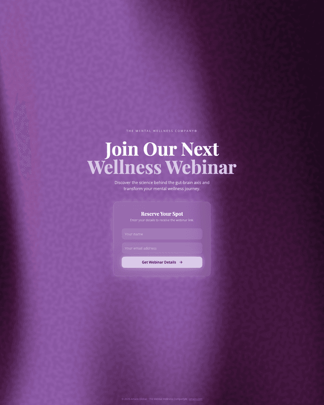 Wellness webinar reservation funnel with an email opt-in form